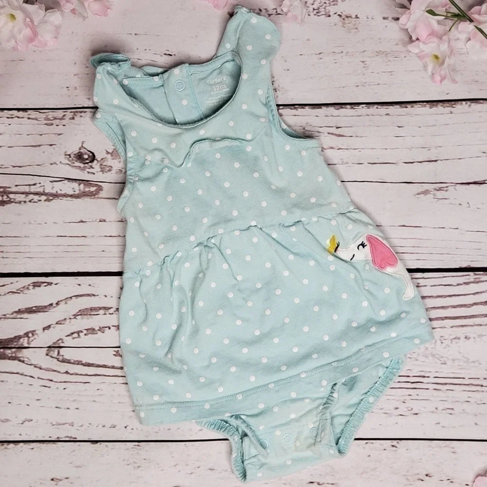 Carter's Bodysuit Dress Puppy Size 12 Mo